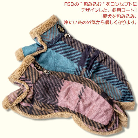 シャギーチェックコート