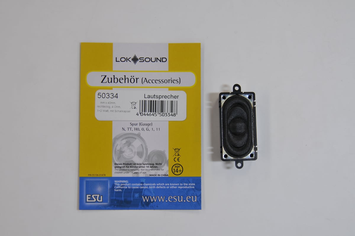 50334】Loudspeaker（スピーカー・20mm×40mm, 長方形, 4Ω, バッ