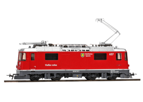【1258 187】RhB Ge 4/4Ⅱ 67 Lok "Reichenau-Tamins" bright red