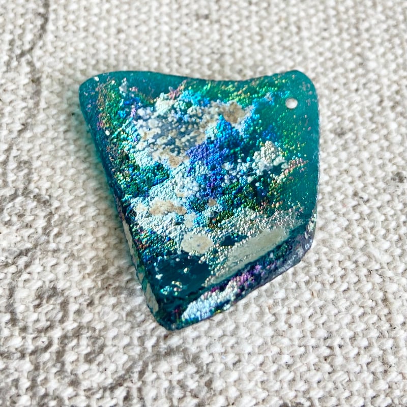 ✴︎極彩色銀化✴︎ローマングラス ボトル 破片 ローマ帝国 約1500年前 ✴︎極彩色銀化✴︎ローマングラス ボトル 破片 ローマ帝国 約