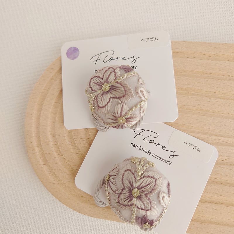 ベビーヘアクリップ ヘアゴム ハンドメイド ヘアピン インド刺繍