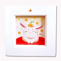 売り切れ【ミニ原画】もちもち夢うさぎ