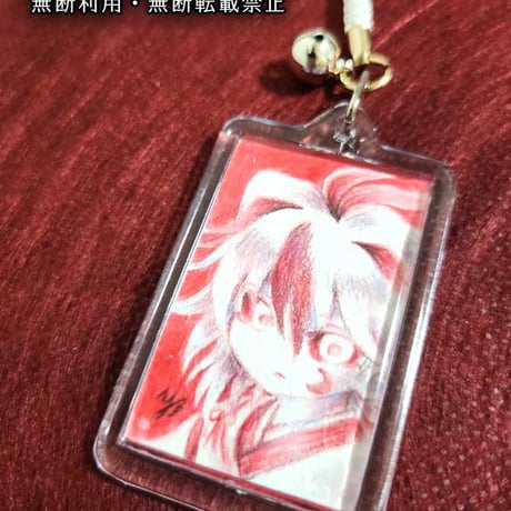 売り切れ　根付ストラップ　流夢【原画・夢のしずく】