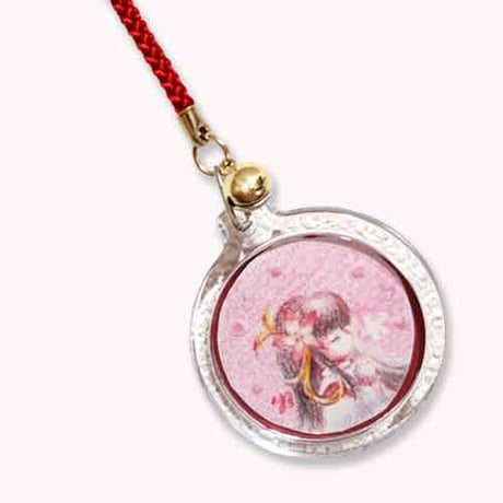 売り切れ　根付ストラップ　夢の女の子【原画・夢のしずく】
