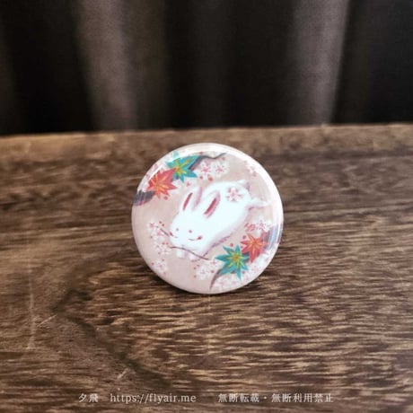 【新作】ミニ缶バッジ　はなうさ