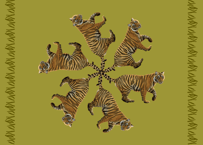 WWFシャパン コラボアイテム「Save “Our” Home！」Furoshiki（6Tigers）