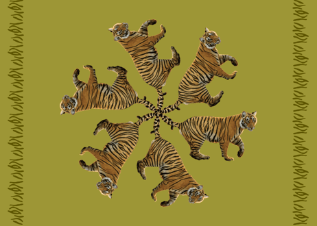 WWFシャパン コラボアイテム「Save “Our” Home！」Furoshiki（6Tigers）