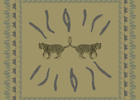 WWFシャパン コラボアイテム「Save “Our” Home！」Furoshiki（2Tigers）