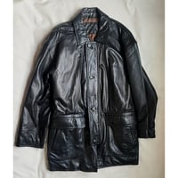 Black leather coat