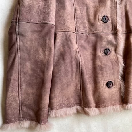 pink rabbit fur jacket