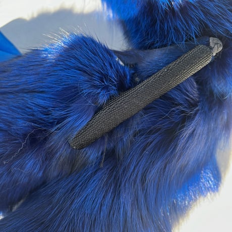 Blue fur muffler