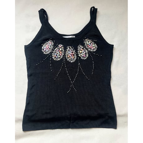 Black bijou camisole
