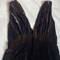 brown velours dress