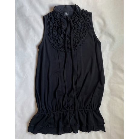 Black frill design dress