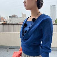 Blue ラメ　Knit