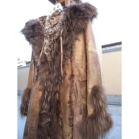 Rabbit fur coat フード付き