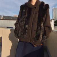 fur Design brown cardigan