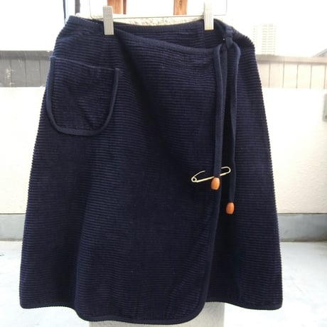 Corduroy wrap skirt