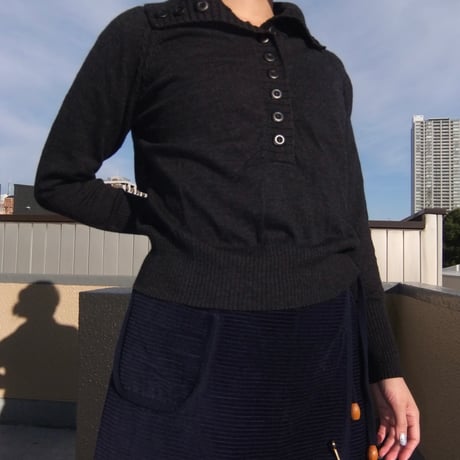 Corduroy wrap skirt