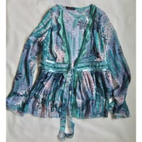 sheer　botanicalpattern cardigan
