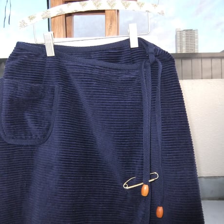 Corduroy wrap skirt