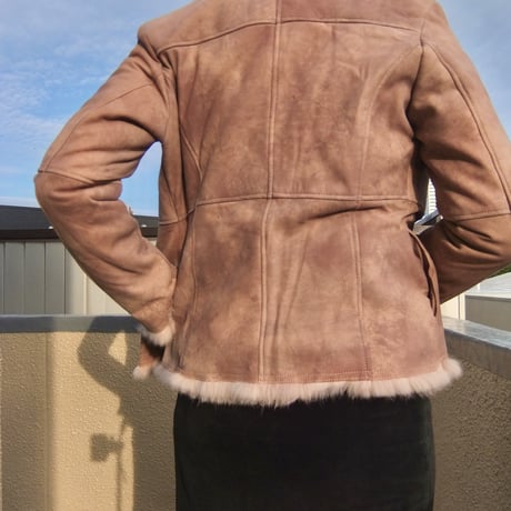 pink rabbit fur jacket