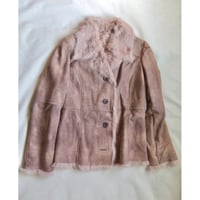 pink rabbit fur jacket