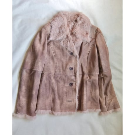 pink rabbit fur jacket