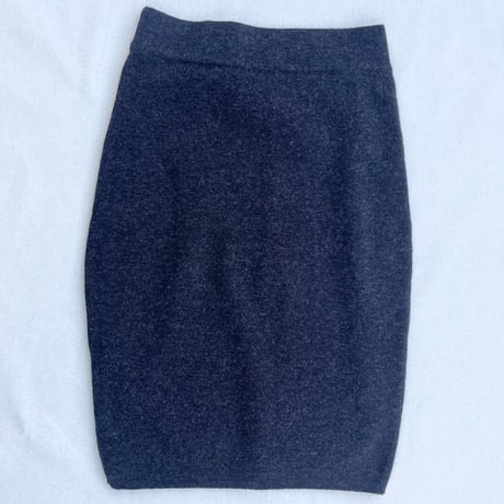 刺繍knit tight skirt