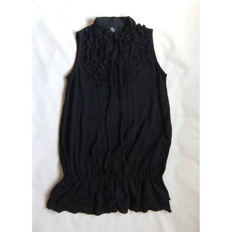 Black frill design dress