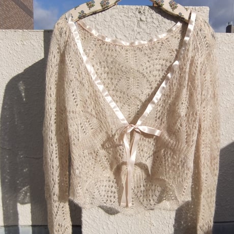 mohair ribbon cardigan