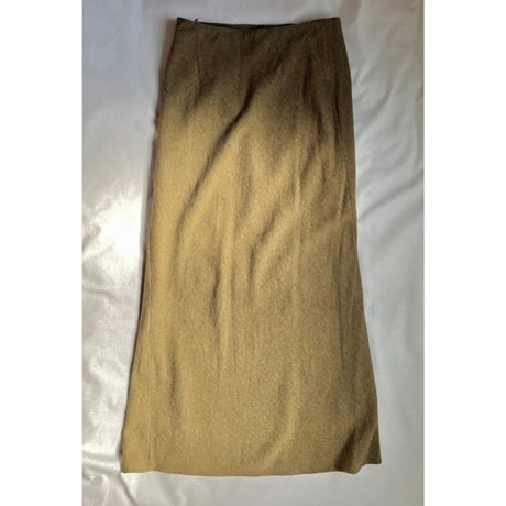 wool long tight skirt
