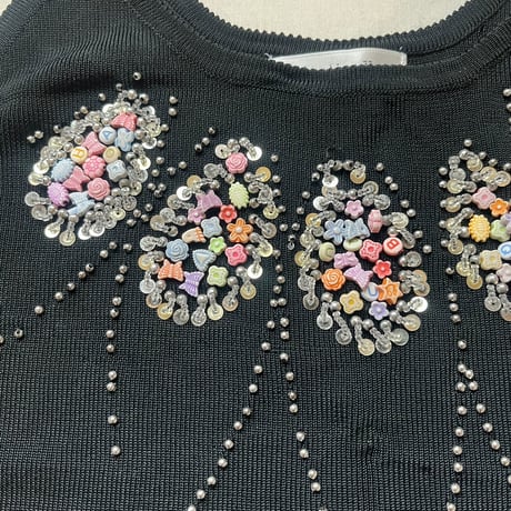 Black bijou camisole