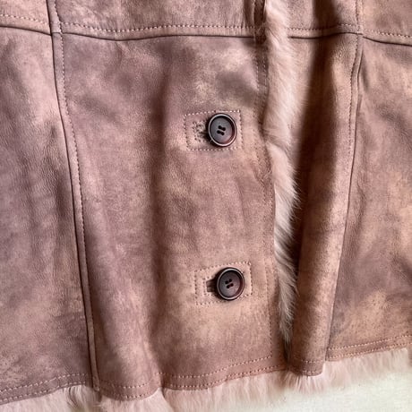 pink rabbit fur jacket