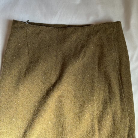 wool long tight skirt