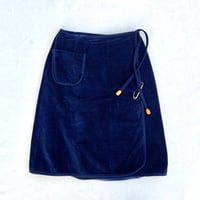 Corduroy wrap skirt