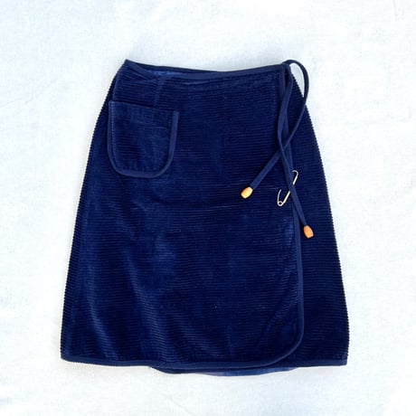 Corduroy wrap skirt