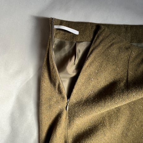 wool long tight skirt