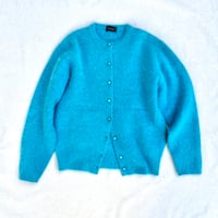 Blue angora cardigan