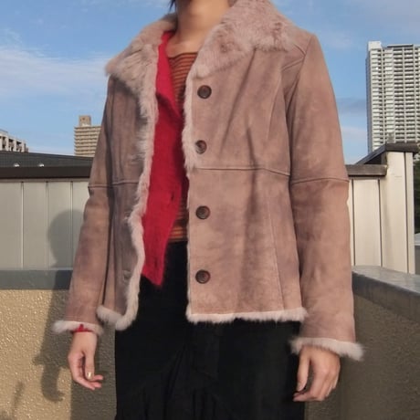 pink rabbit fur jacket