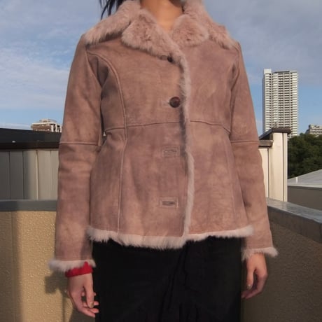pink rabbit fur jacket