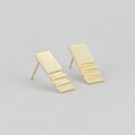 《Stripes》  K18/K10 レクタングルピアス// K18/K10 Rectangle Pierce