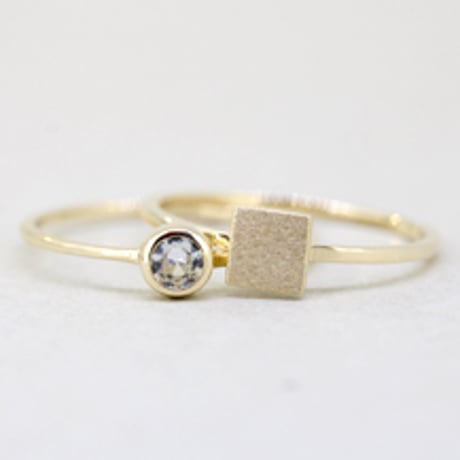 《Parts》 K10 パズルリング(ホワイトサファイア）//K10 P0uzzle Ring(White Sapphire)
