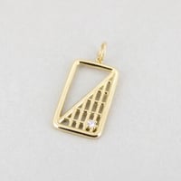 《Lattice》  K18 トライアングル タグ ペンダントトップ// K18 Triangle Tag Pendant Top