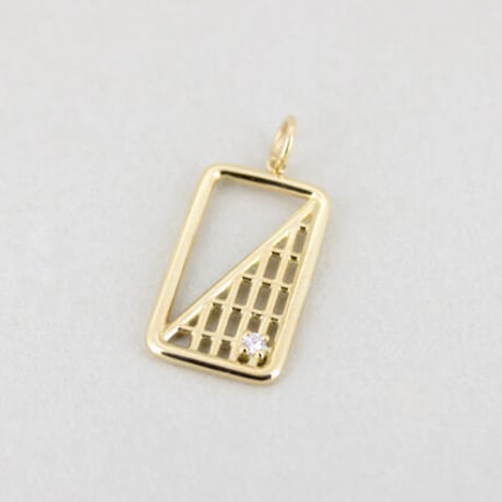 《Lattice》  K18 トライアングル タグ ペンダントトップ// K18 Triangle Tag Pendant Top