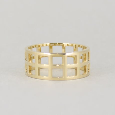 《Lattice》  K18/K10  ワイドリング　"ショコラ"//K18/K10 Wide Ring "CHOCOLAT"