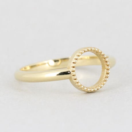 《Frame》  K18/K10 ミルグレイン サークルリング// K18/K10 Milgrain Circle Ring