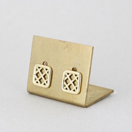 《Lattice》  K18/K10 スクエアレースピアス// K18/K10 Square Lace Pierce