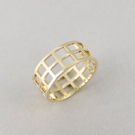 《Lattice》  K18/K10  ワイドリング　"ショコラ"//K18/K10 Wide Ring "CHOCOLAT"