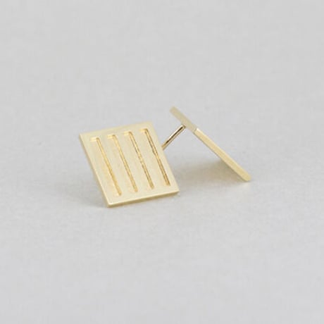 《Stripes》  K18/K10 スクエアピアス// K18/K10  Square Pierce